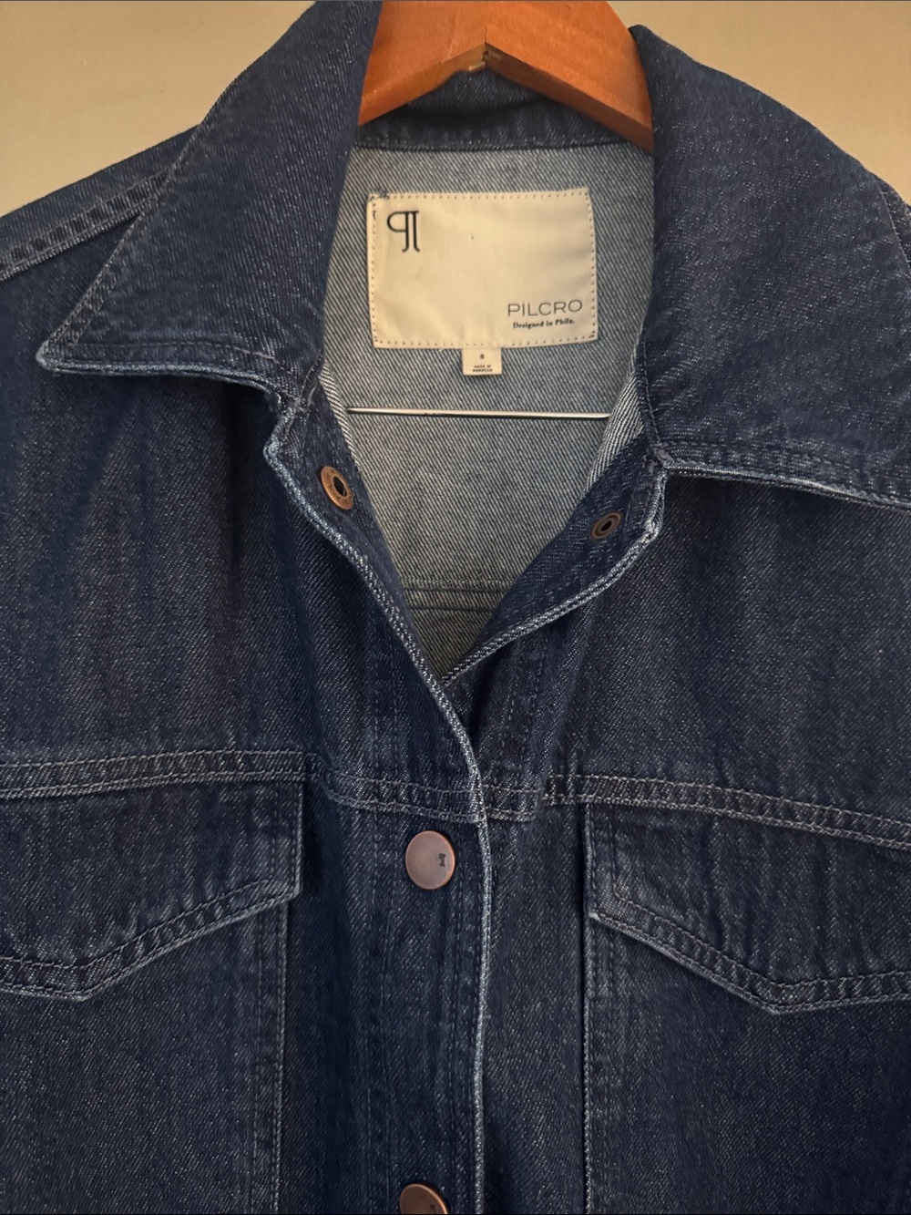 Pilcro Anthropologie Utility Denim Long Chore Jacket Size S - Picture 3 of 9